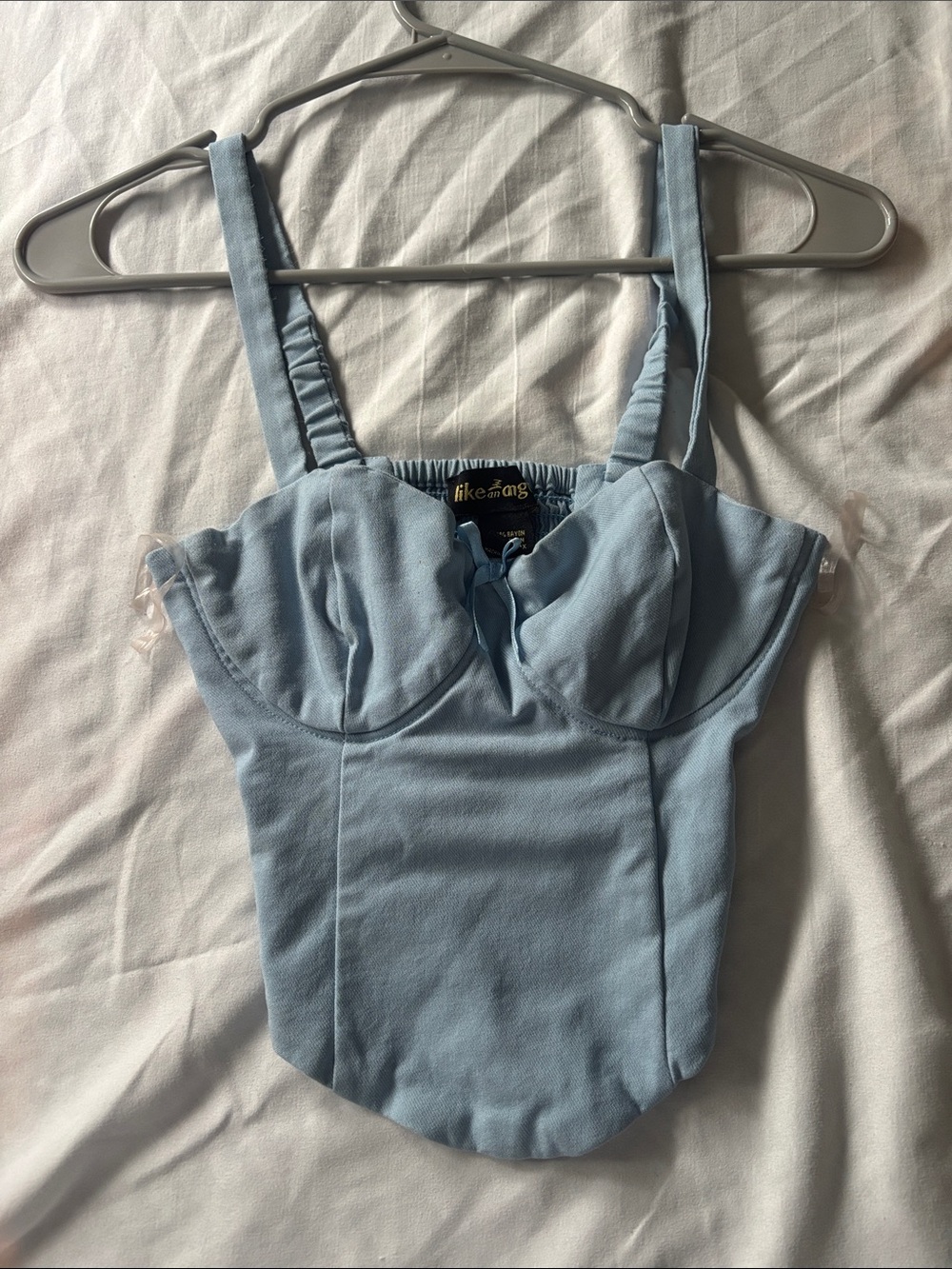 like an angel Light Blue Kids One-Piece Bodysuit